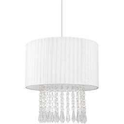 Cosylyte Winni Cream White Beaded Voile Easyfit Modern Lamp Shade - Size: 21 x 32 x 32cm - Wilko