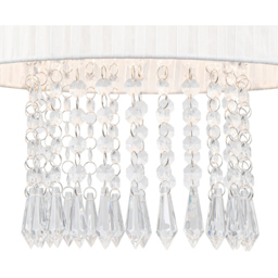 Cosylyte Winni Cream White Beaded Voile Easyfit Modern Lamp Shade - Size: 21 x 32 x 32cm - Wilko - thumbnail 6