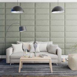 Aspire EasyMount Duck Egg Plush Velvet Upholstered Wall Mounted Headboard Panels 2 Pack - Green - Aspire Beds - Wilko - thumbnail 4