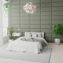 Aspire EasyMount Duck Egg Plush Velvet Upholstered Wall Mounted Headboard Panels 2 Pack - Green - Aspire Beds - Wilko - thumbnail 3