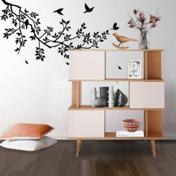Loft24 Alandra 3 Door 3 Shelf Oak White Bookcase - Size: 130 x 120 x 33cm - Oak/ White cream - Wilko - thumbnail 7