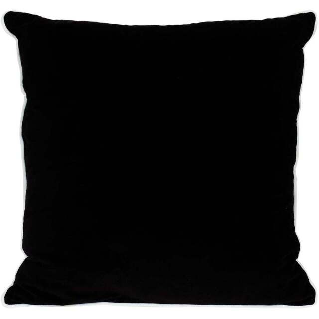 Divante Henley Velvet Cushion - Black - Wilko - image 1