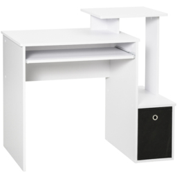 Portland Compact Computer Desk White - Size: 100 x 40 x 86cm - Wilko - thumbnail 3