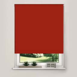 New Edge Blinds Blackout Roller Blinds Red 150cm - Size: W 140cm x D 165cm - Wilko