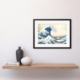 Artery8 Hokusai Great Wave Off Kanagawa Japan Framed Wall Art Print 30 x 41cm - Size: 43.3 x 33.3 x 1.5cm - Blue - Wilko - thumbnail 3