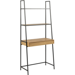 Florence Seaford Single Drawer 3 Shelf Oak and Black Bookcase - Furniture To Go - Wilko - thumbnail 3