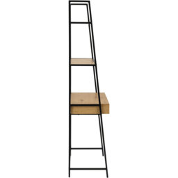 Florence Seaford Single Drawer 3 Shelf Oak and Black Bookcase - Furniture To Go - Wilko - thumbnail 5