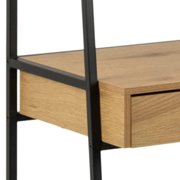 Florence Seaford Single Drawer 3 Shelf Oak and Black Bookcase - Furniture To Go - Wilko - thumbnail 7