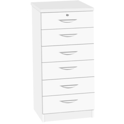 R White Cabinets 6 Drawer White Chest of Drawers - Wilko - thumbnail 3