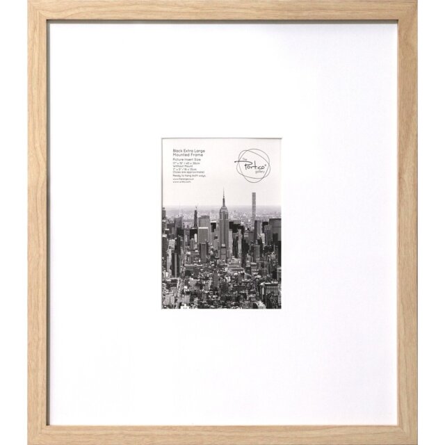 Wood Effect Wall Mounted Photo Frame Natural 7 x 5 inch - The Port. Co Gallery - Wilko - image 1