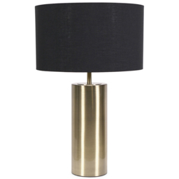 ValueLights Lexy Reni Black and Antique Brass Shade Touch Table Lamp - Size: 55 x 35 x 35cm - Gold - Wilko - thumbnail 1