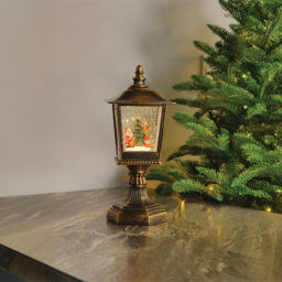 Xmas Haus Snow Swirl Glitter LED Lantern Christmas Decoration 32cm - Size: 315 x 135 x 135cm - Multi - Wilko - thumbnail 4