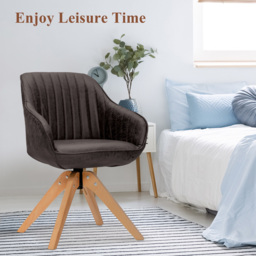 Costway Coffee Swivel Accent Chair Set of 2 - Size: Single - Brown - Wilko - thumbnail 6
