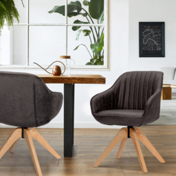 Costway Coffee Swivel Accent Chair Set of 2 - Size: Single - Brown - Wilko - thumbnail 5