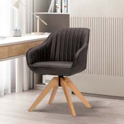 Costway Coffee Swivel Accent Chair Set of 2 - Size: Single - Brown - Wilko - thumbnail 4