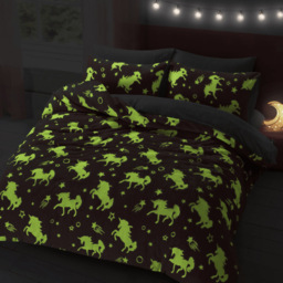Velosso Single Pink Glow in the Dark Unicorn Duvet Set - Wilko - thumbnail 3