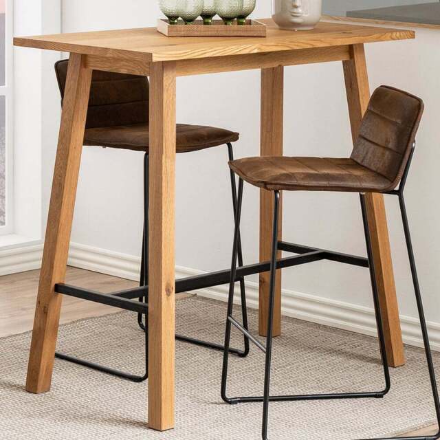 Florence Chara 4 Seater Bar Table Oak - Brown - Furniture To Go - Wilko - image 1