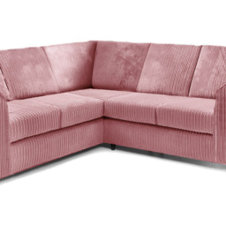 Luxor 5 Seater Pink Jumbo Cord Full Back L Shaped Corner Sofa Set - Wilko - thumbnail 6