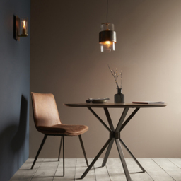 Merano Palermo Bronze Patina and Clear Glass Pendant Ceiling Light - Size: 19.5 x 19.5 x 152.5cm - Brown - Wilko - thumbnail 6