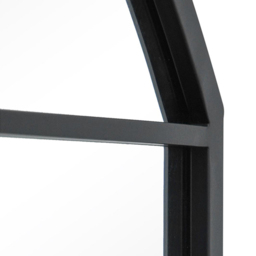 MirrorOutlet The Arcus Black Metal Arched Outdoor Window Garden Wall Mirror 174 x 85cm - Size: 85 x 174 x 3cm - Wilko - thumbnail 6