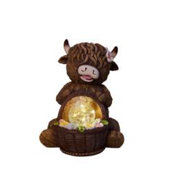 Solar Hattie Highland Cow Decor Brown - Wilko - thumbnail 3