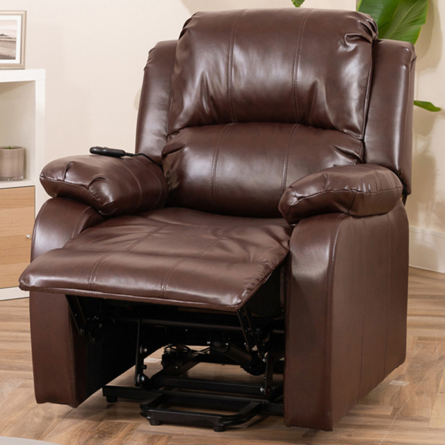 Artemis Home Northfield Brown Dual Motor Massage and Heat Riser Recliner Chair - Size: Single - Wilko - image 1