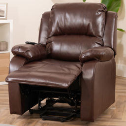 Artemis Home Northfield Brown Dual Motor Massage and Heat Riser Recliner Chair - Size: Single - Wilko