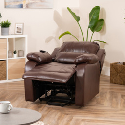 Artemis Home Northfield Brown Dual Motor Massage and Heat Riser Recliner Chair - Size: Single - Wilko - thumbnail 3
