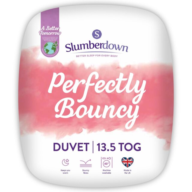 Slumberdown Perfectly Bouncy Duvet - White/King - Wilko - image 1