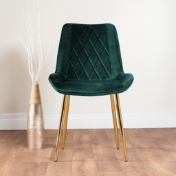 Furniturebox Elissa Cesano Marble Effect 2 Seater Round Dining Set White Green and Gold - Wilko - thumbnail 5