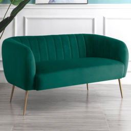 Matilda 2 Seater Green Velvet Sofa - Artemis Home - Wilko