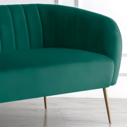 Matilda 2 Seater Green Velvet Sofa - Artemis Home - Wilko - thumbnail 4