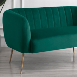 Matilda 2 Seater Green Velvet Sofa - Artemis Home - Wilko - thumbnail 3