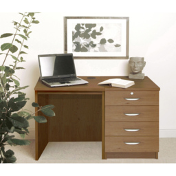 R White Cabinets 4 Drawer Dark Brown Set-05 Desk - Size: 72.8 x 107.9 x 54cm - Wilko - thumbnail 5