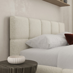 DS Living Ovella King Size Ivory Cubed Bed Frame - Cream - Wilko - thumbnail 3