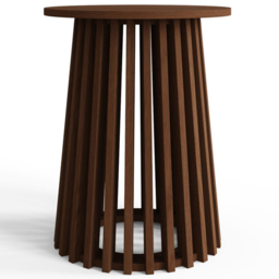 GFW Kaleb Walnut Round Side Table - Size: 50 x 40 x 40cm - Wilko - thumbnail 4
