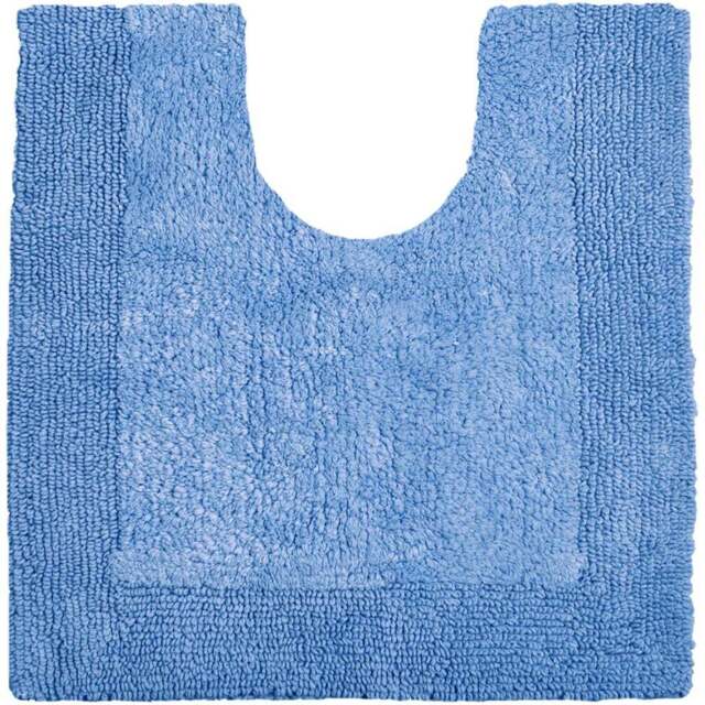 Allure Bath Fashions Elegance Cornish Blue Reversible Pedestal Mat 53 x 55cm - Wilko - image 1