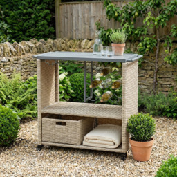 Malay Deluxe Malay Deluxe Natural Cambridge Service Cart - Cream - Wilko - thumbnail 1