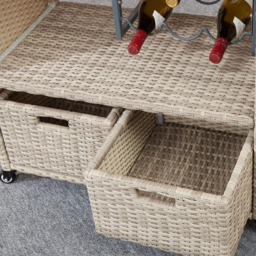 Malay Deluxe Malay Deluxe Natural Cambridge Service Cart - Cream - Wilko - thumbnail 7