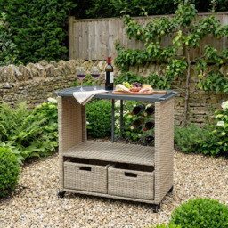 Malay Deluxe Malay Deluxe Natural Cambridge Service Cart - Cream - Wilko - thumbnail 6