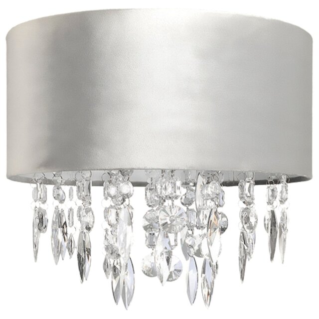 Grey Matte Velvet Droplet Pendant Lamp Shade - Size: 35 x 31 x 35cm - Wilko - image 1