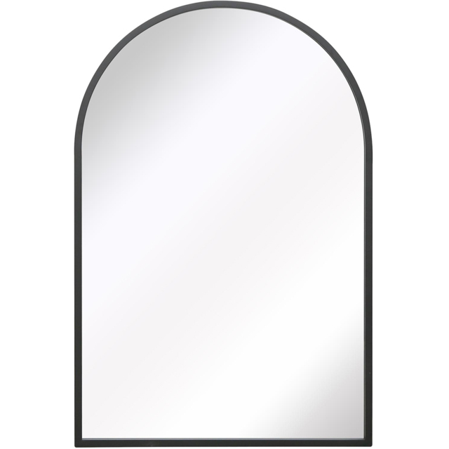 MirrorOutlet The Arcus Black Framed Arched Garden Wall Mirror 120 x 80cm - Size: 120 x 80 x 3cm - Wilko - image 1