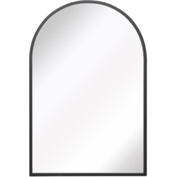 MirrorOutlet The Arcus Black Framed Arched Garden Wall Mirror 120 x 80cm - Size: 120 x 80 x 3cm - Wilko - thumbnail 1