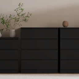 Seconique Malvern 4 Drawer Black Chest of Drawers - Wilko - thumbnail 7