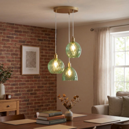 Pippa 3 Lamp Gold Ceiling Light - Size: 24 x 70 x 24 kg - Wilko - thumbnail 5