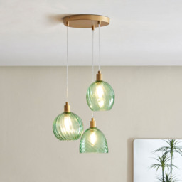 Pippa 3 Lamp Gold Ceiling Light - Size: 24 x 70 x 24 kg - Wilko - thumbnail 3