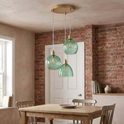Pippa 3 Lamp Gold Ceiling Light - Size: 24 x 70 x 24 kg - Wilko - thumbnail 7