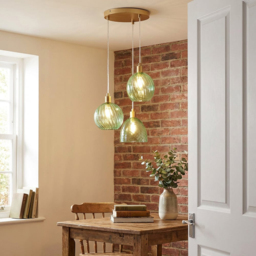 Pippa 3 Lamp Gold Ceiling Light - Size: 24 x 70 x 24 kg - Wilko - thumbnail 4