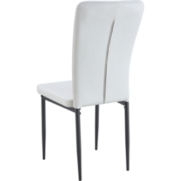 Elle Set of 2 Beige Velvet Effect Plush Padded Upholstered Dining Chair - Cream - MCC - Wilko - thumbnail 6