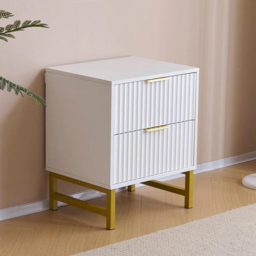 Kosy Koala 2 Drawer White And Gold Bedside Table - Wilko - thumbnail 4